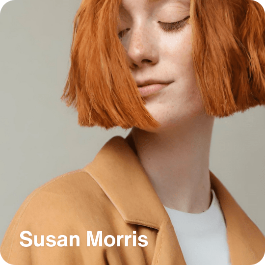 Susan Morris on-point messaging expert and digital dumpster diver annual report photograph